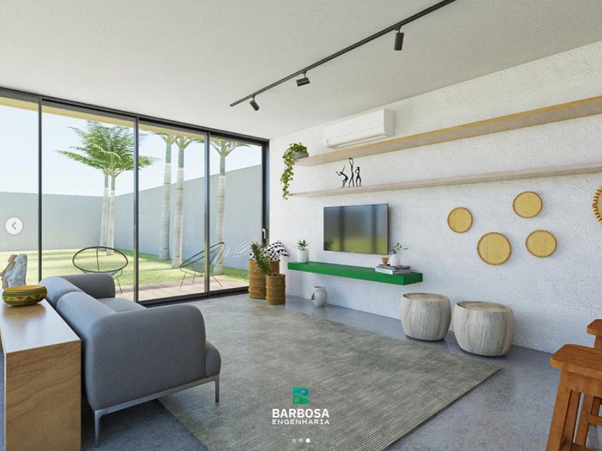 Living Integrado ao Jardim